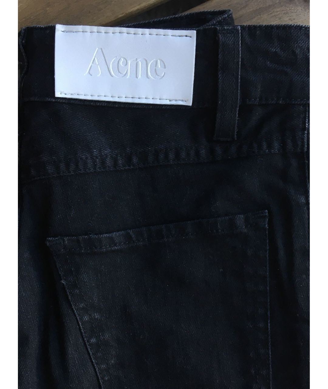 ACNE STUDIOS Черные хлопко-эластановые джинсы слим, фото 5