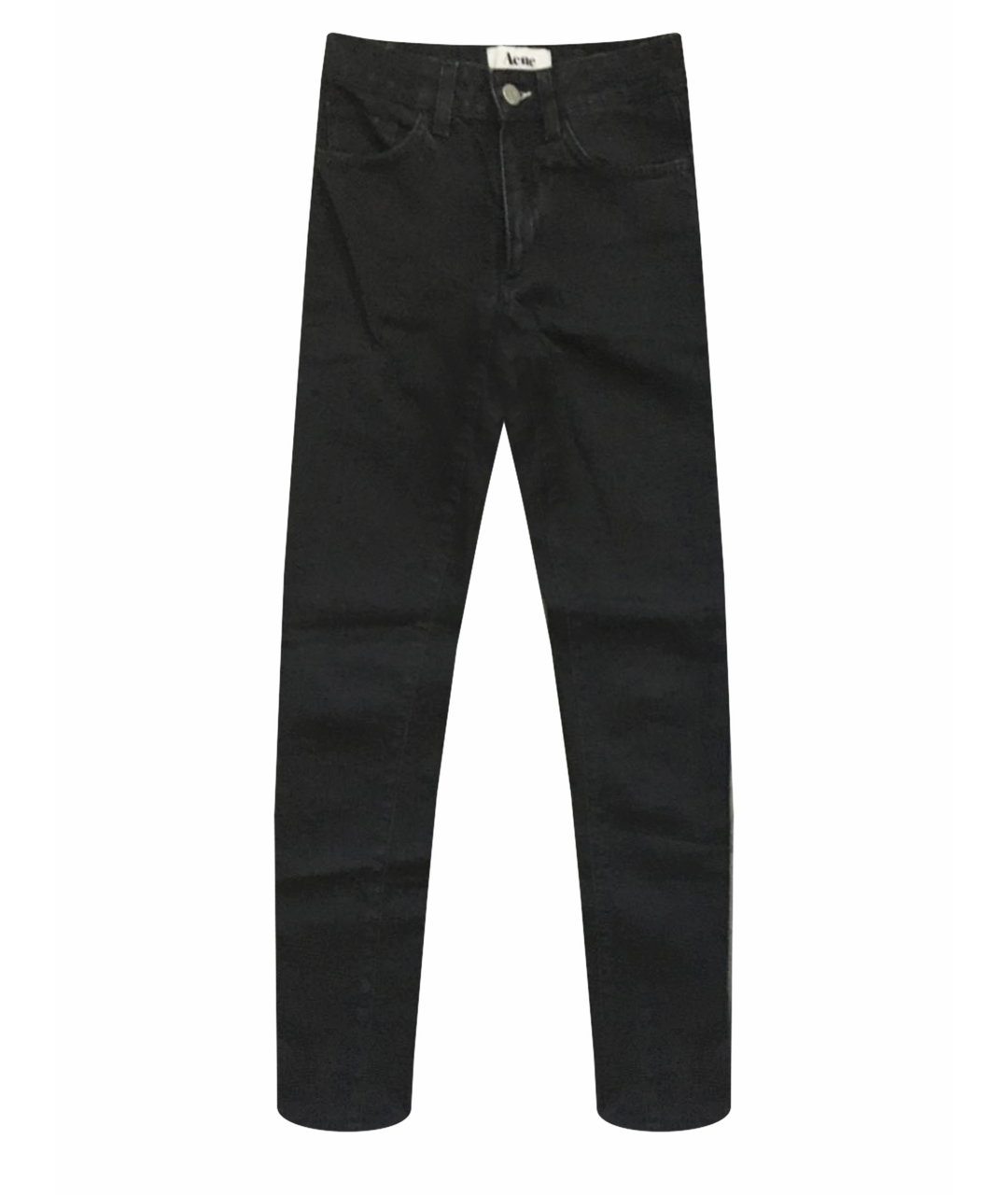 ACNE STUDIOS Черные хлопко-эластановые джинсы слим, фото 1