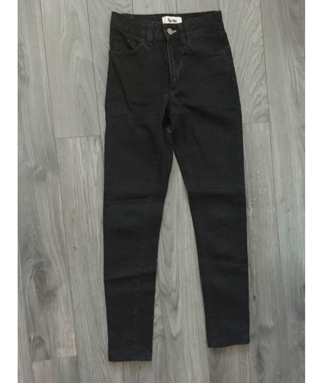 ACNE STUDIOS Черные хлопко-эластановые джинсы слим, фото 6