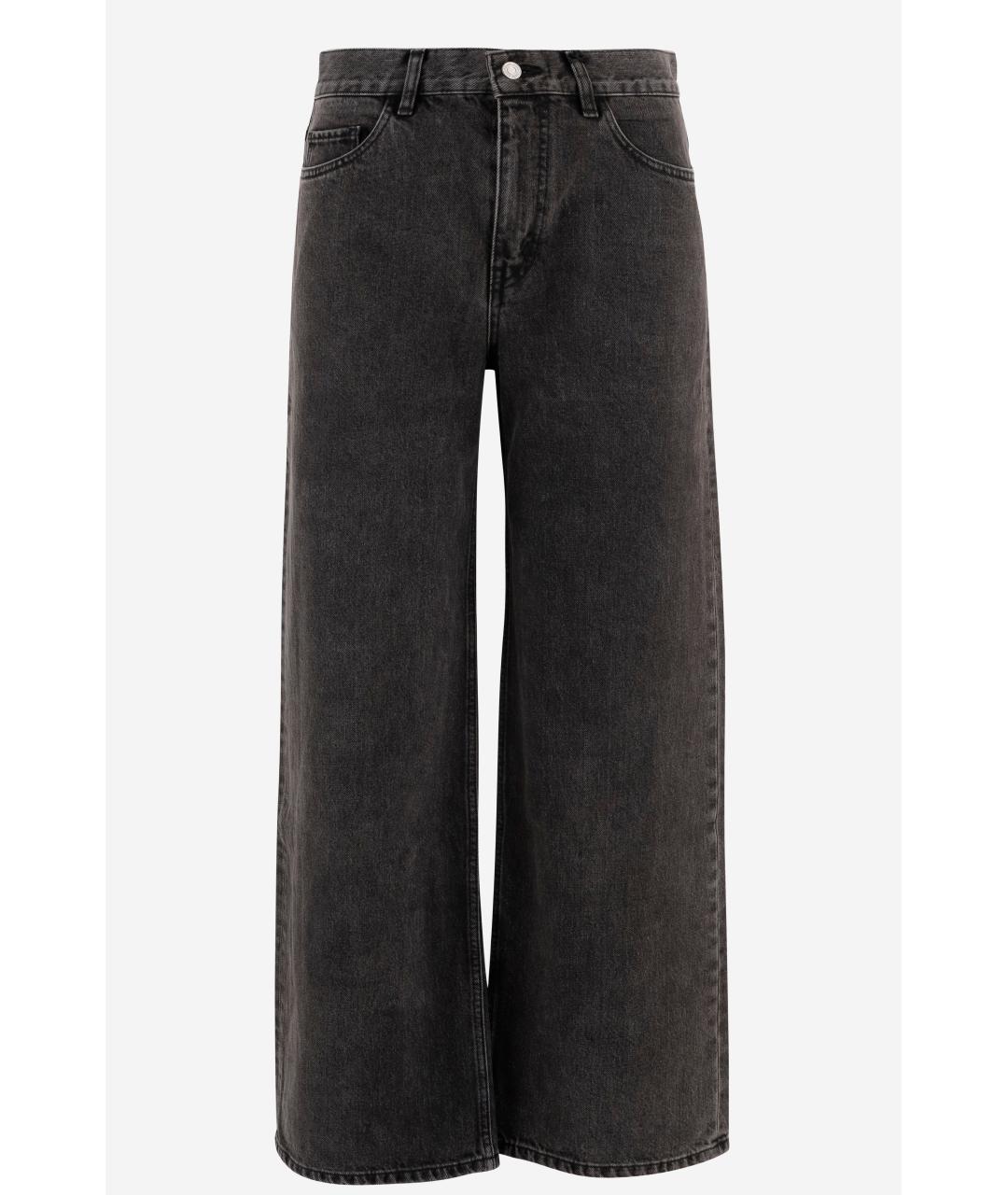 CELINE Антрацитовые хлопковые прямые джинсы, фото 4