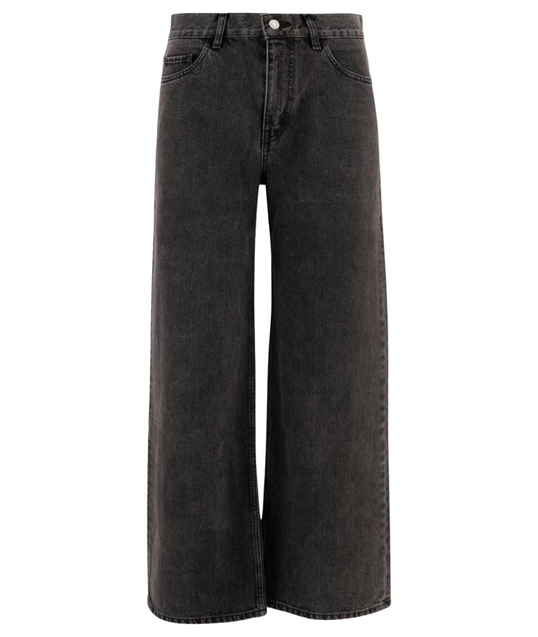CELINE Антрацитовые хлопковые прямые джинсы, фото 1