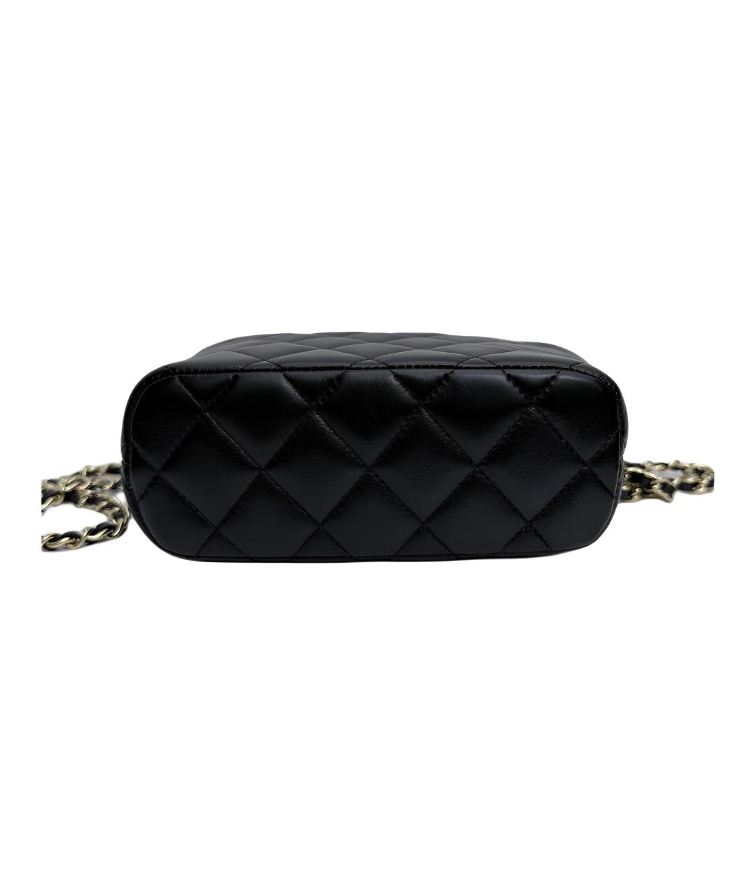 CHANEL Черная кожаная сумка через плечо, фото 4