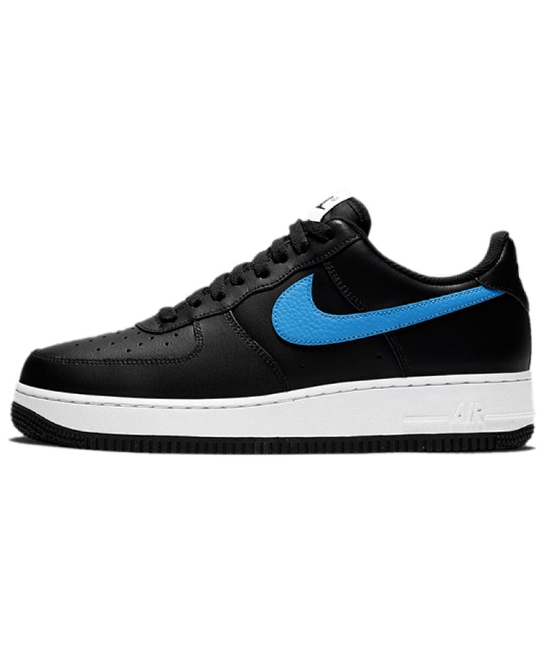 NIKE Черные кожаные низкие кроссовки / кеды, фото 2