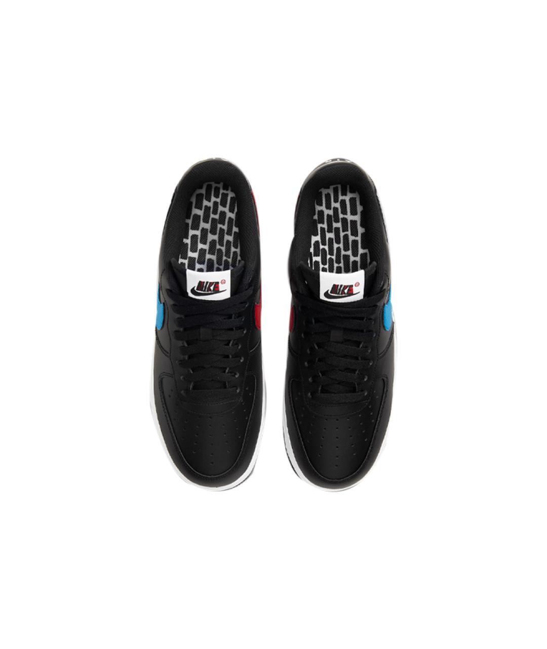 NIKE Черные кожаные низкие кроссовки / кеды, фото 5