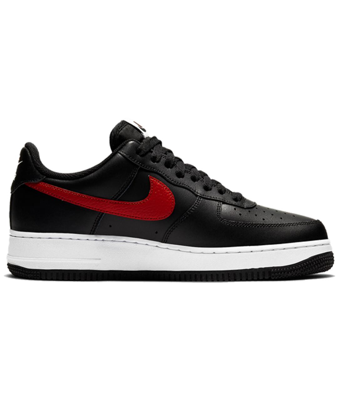 NIKE Черные кожаные низкие кроссовки / кеды, фото 3