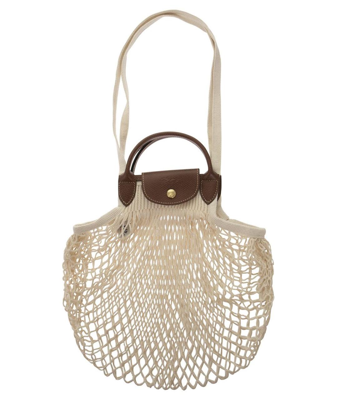 LONGCHAMP Бежевая тканевая сумка через плечо, фото 1