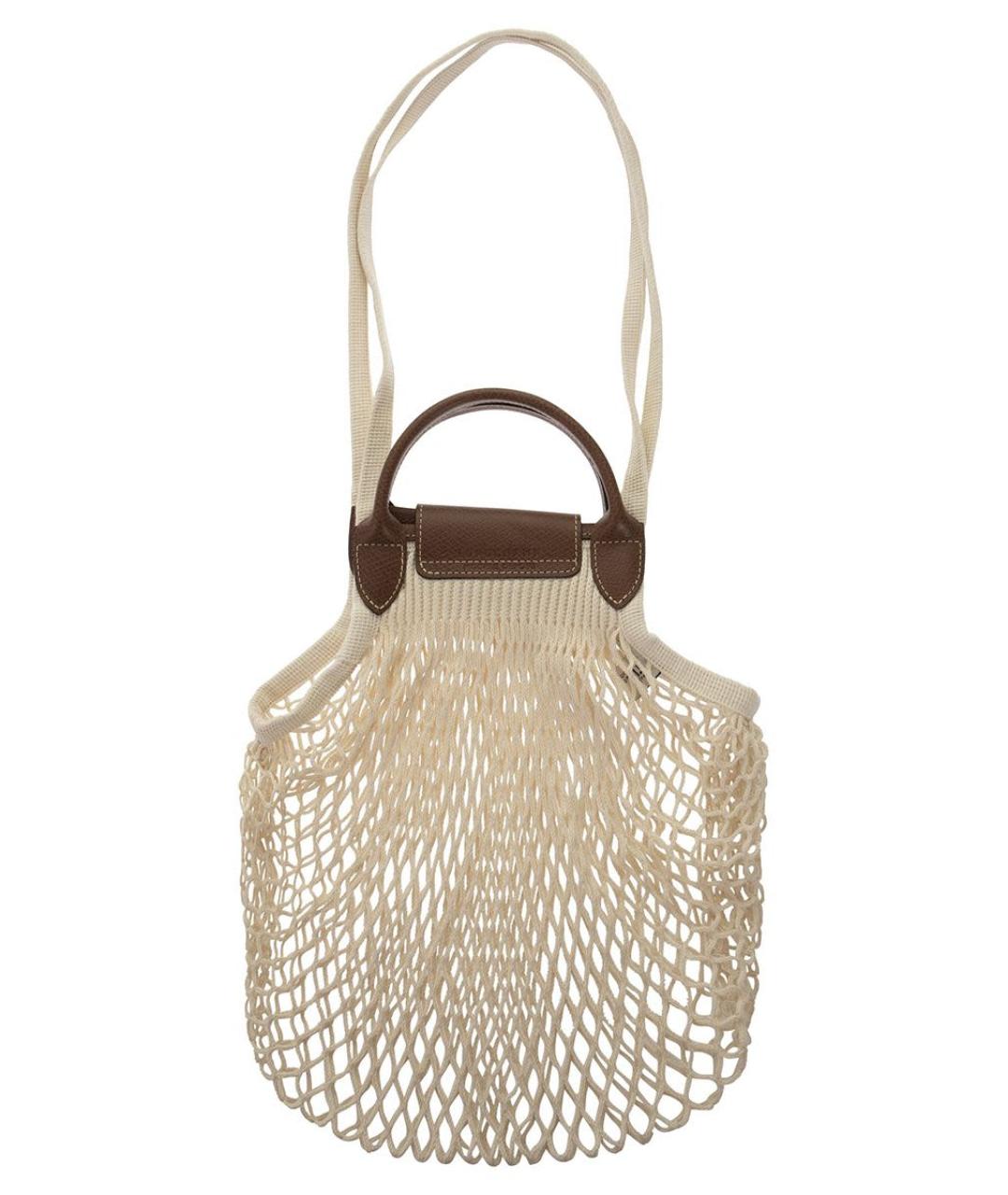LONGCHAMP Бежевая тканевая сумка через плечо, фото 2