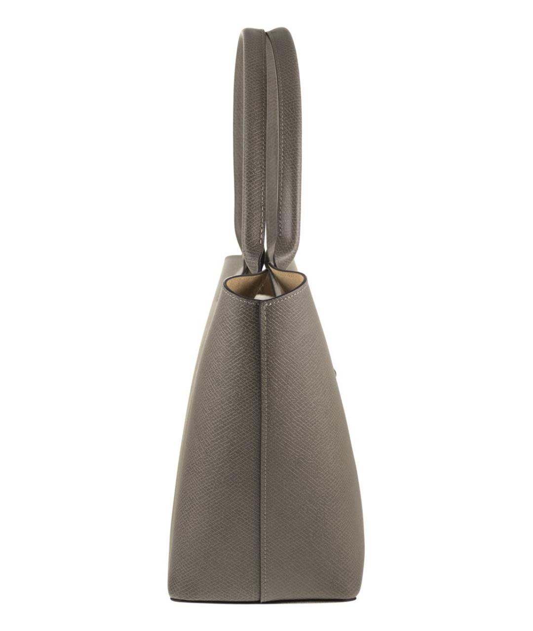LONGCHAMP Серая кожаная сумка тоут, фото 3