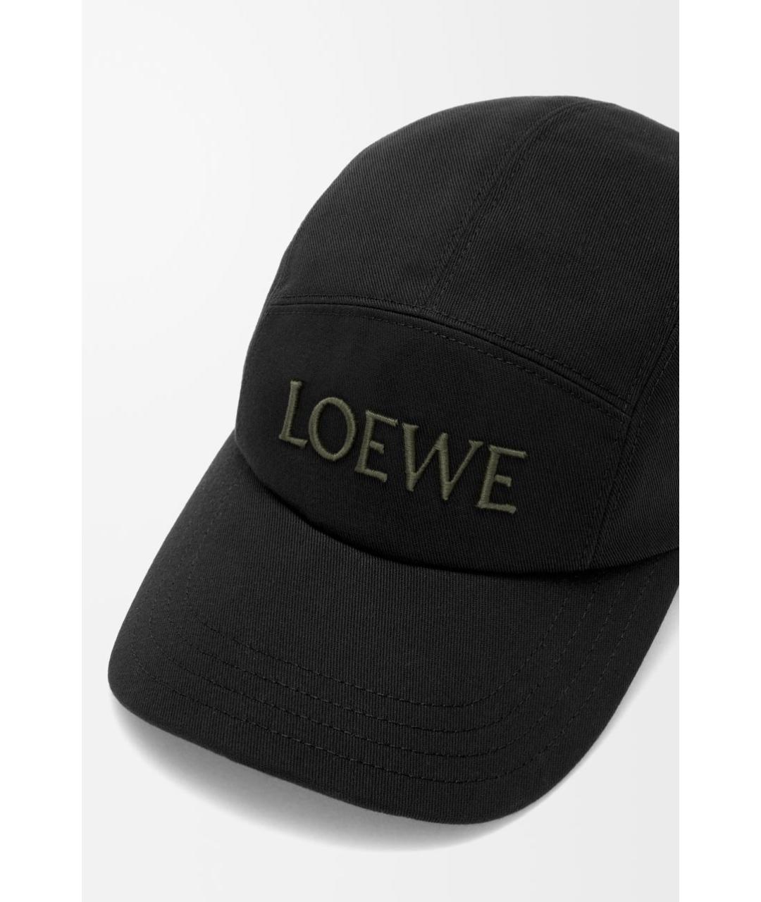 LOEWE Черная хлопковая кепка, фото 4