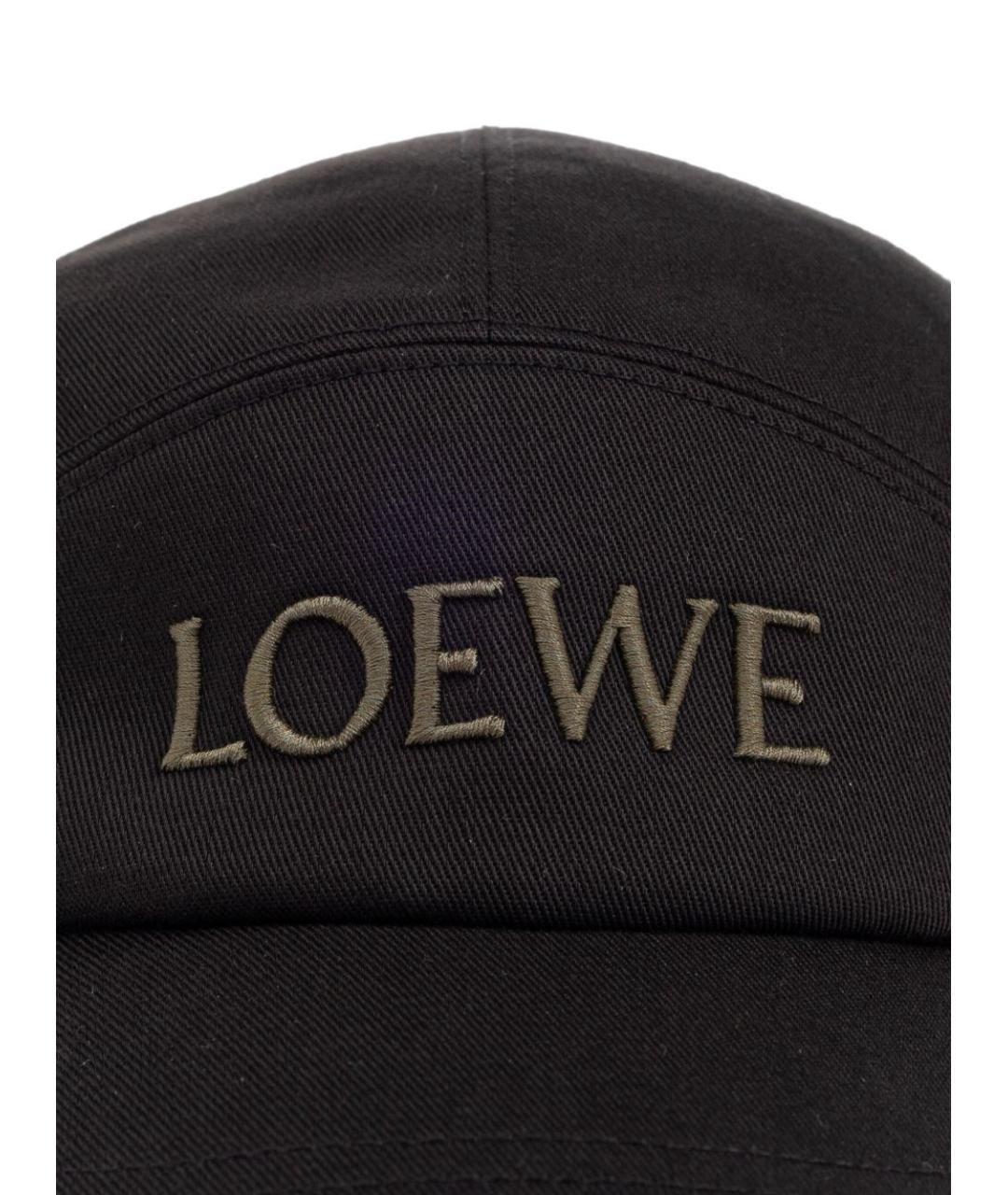 LOEWE Черная хлопковая кепка, фото 3