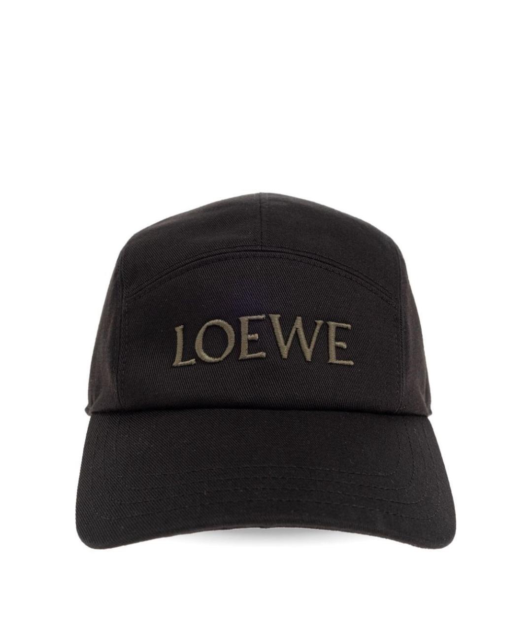 LOEWE Черная хлопковая кепка, фото 1