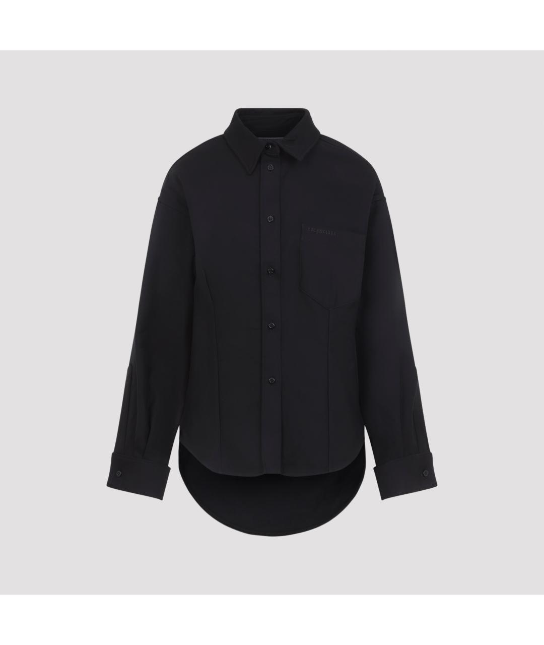 BALENCIAGA Черная хлопковая рубашка, фото 2