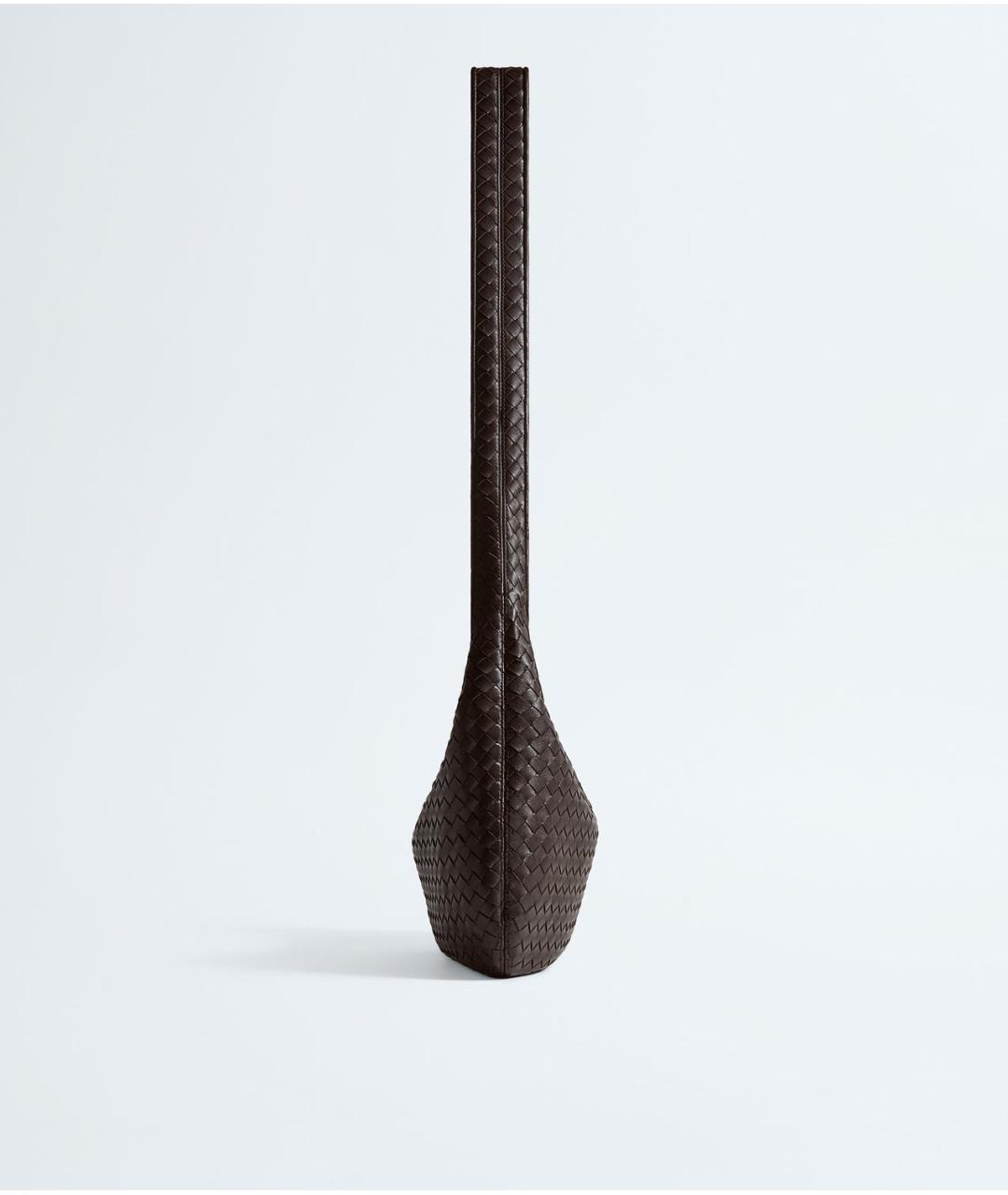 BOTTEGA VENETA Коричневая кожаная сумка на плечо, фото 3