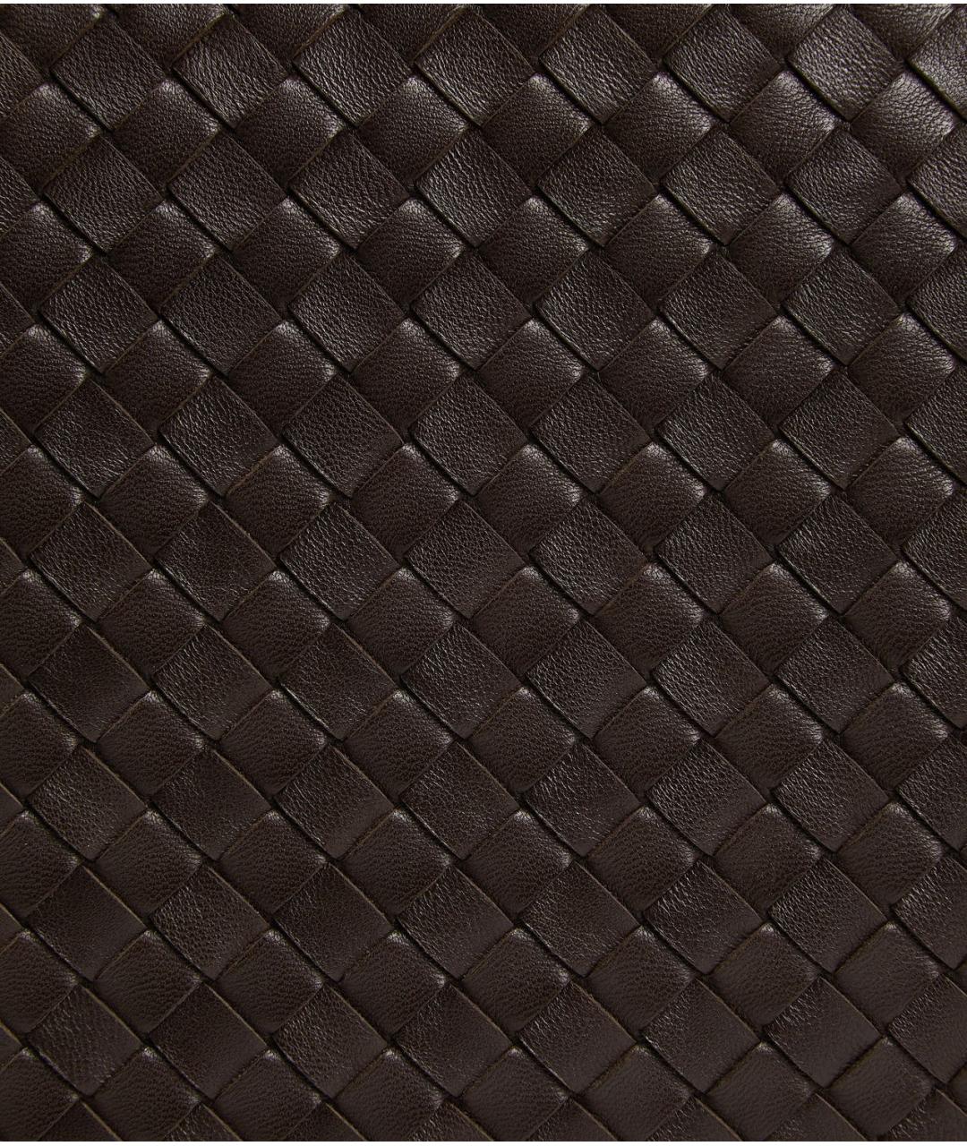 BOTTEGA VENETA Коричневая кожаная сумка на плечо, фото 4