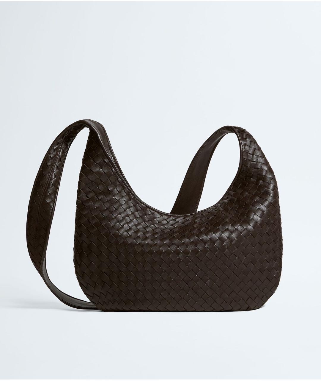 BOTTEGA VENETA Коричневая кожаная сумка на плечо, фото 5