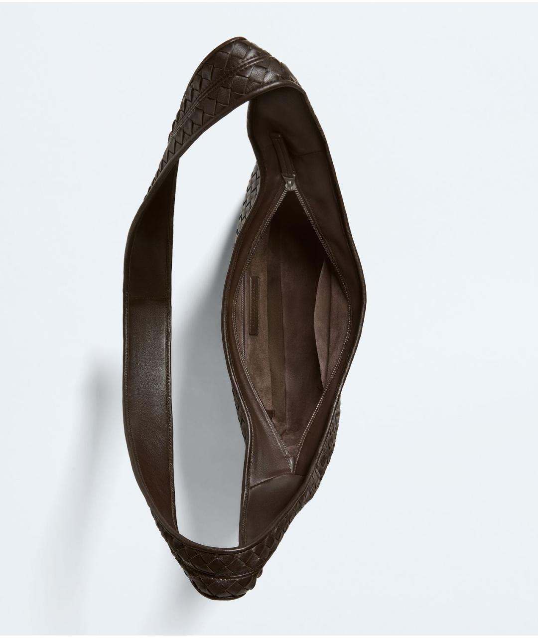 BOTTEGA VENETA Коричневая кожаная сумка на плечо, фото 2