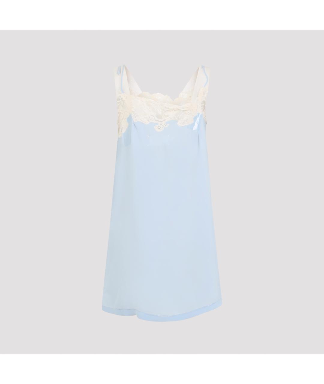 MAISON MARGIELA Синее вискозное повседневное платье, фото 3