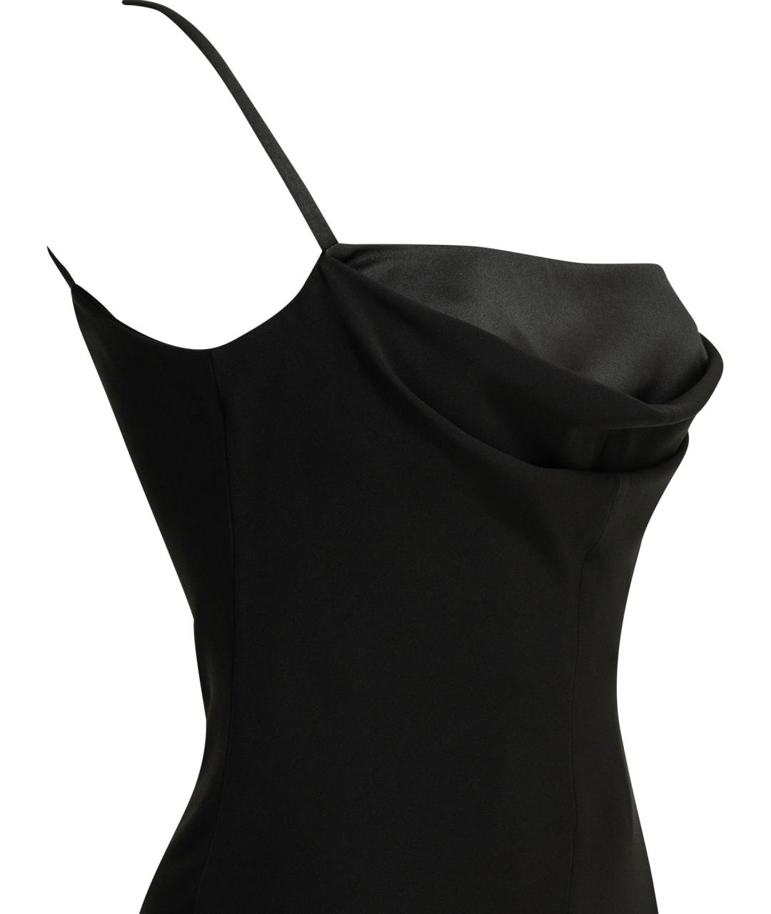 MAX MARA Черное ацетатное повседневное платье, фото 3