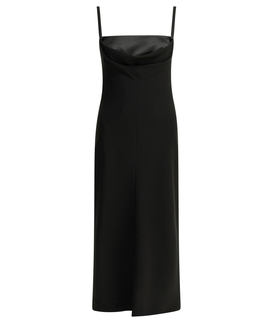 MAX MARA Черное ацетатное повседневное платье, фото 1