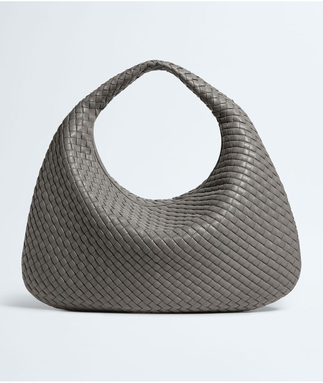 BOTTEGA VENETA Серая кожаная сумка через плечо, фото 6