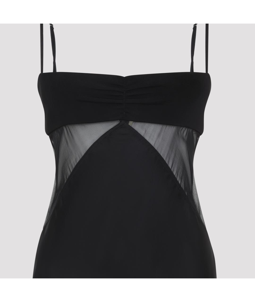 RICK OWENS Черное вискозное вечернее платье, фото 4