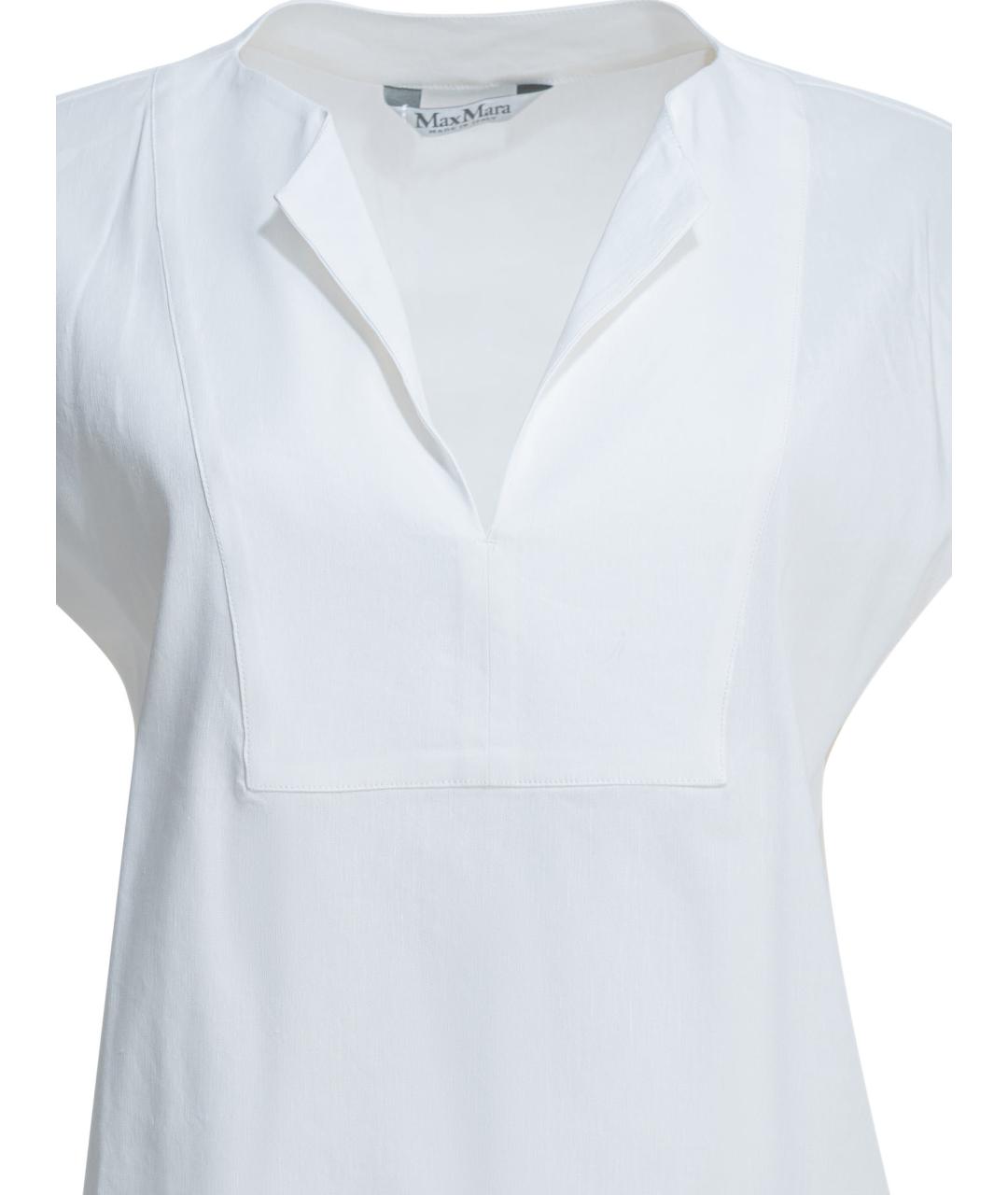 MAX MARA Белая льняная рубашка, фото 3