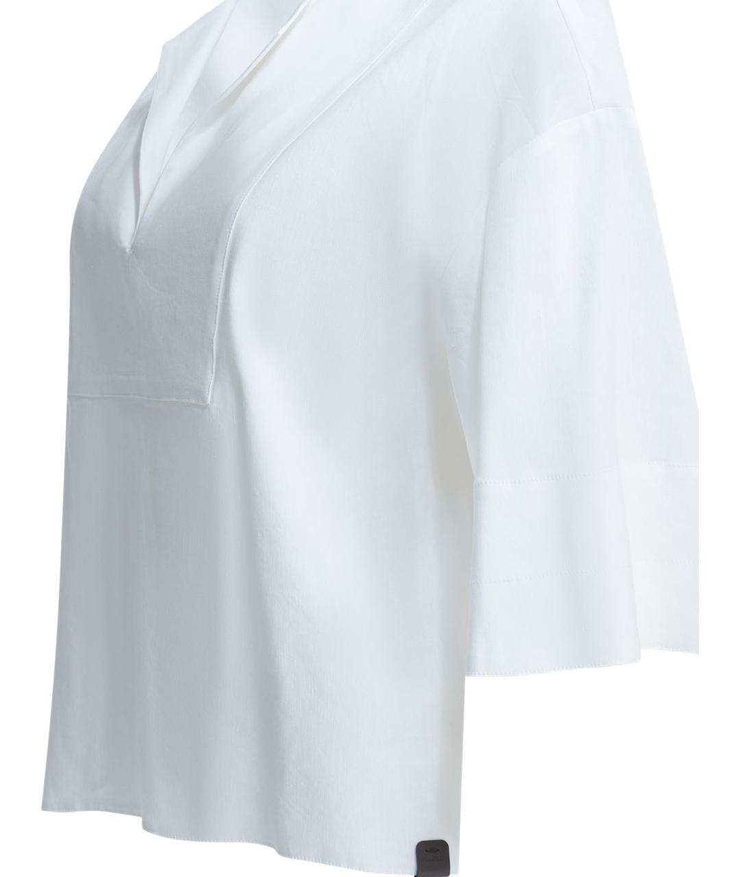 MAX MARA Белая льняная рубашка, фото 4
