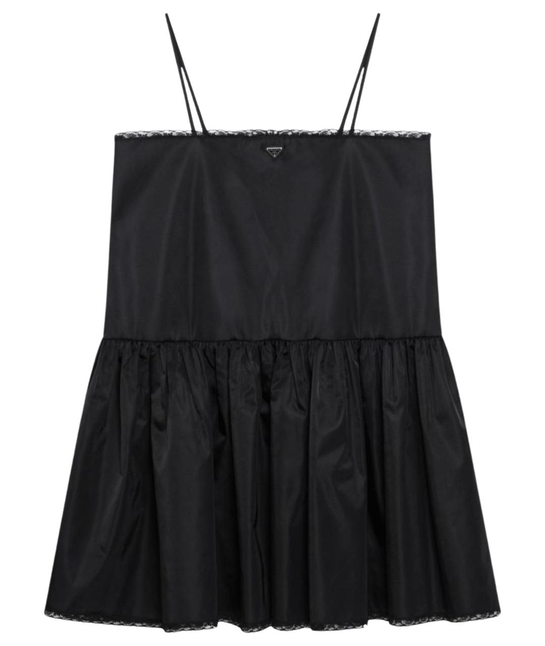 PRADA Черное полиамидовое повседневное платье, фото 1