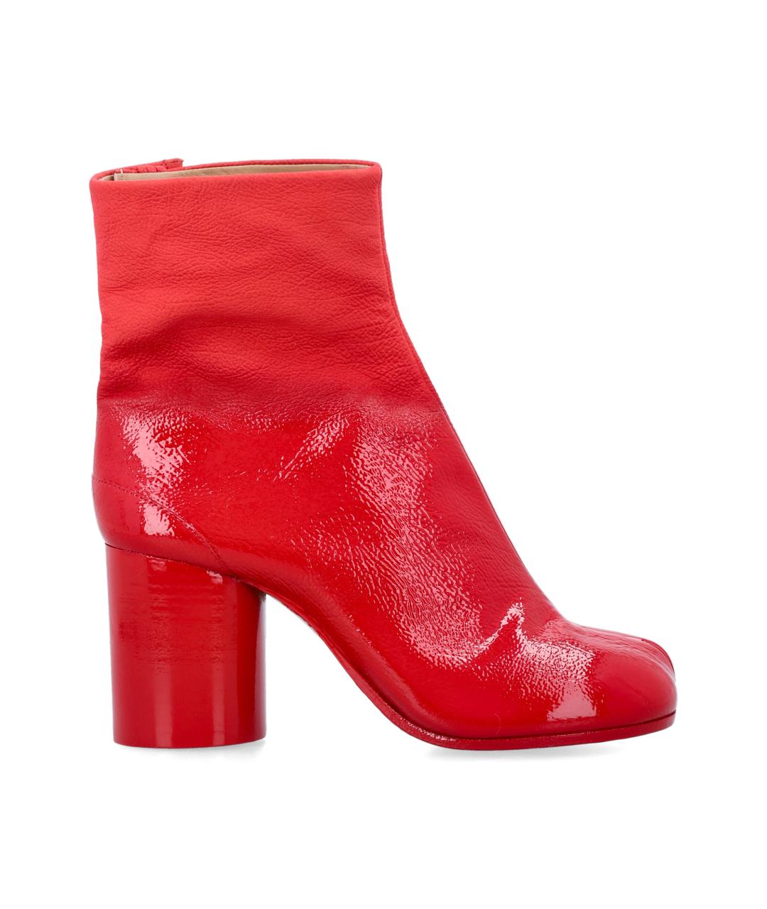 MAISON MARGIELA Красные кожаные ботильоны, фото 1