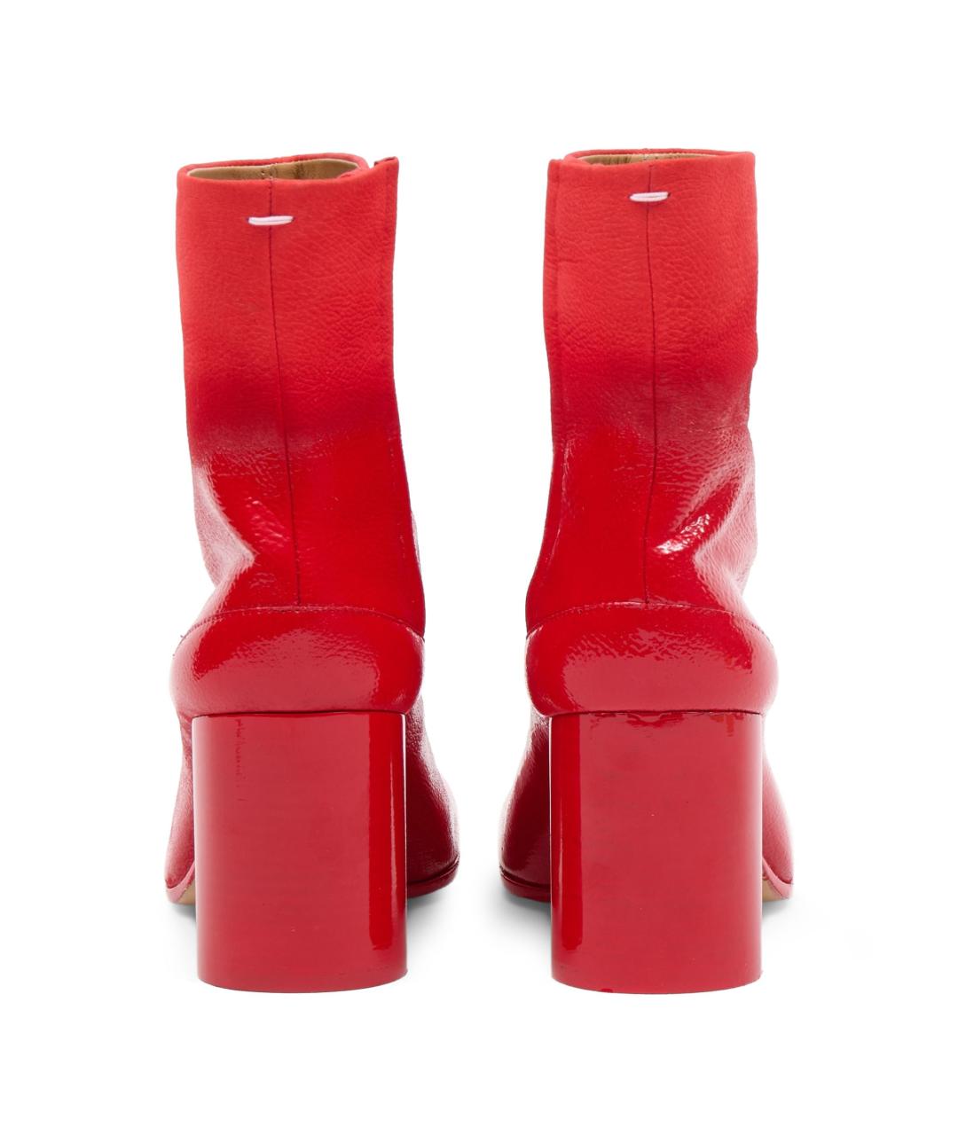 MAISON MARGIELA Красные кожаные ботильоны, фото 5