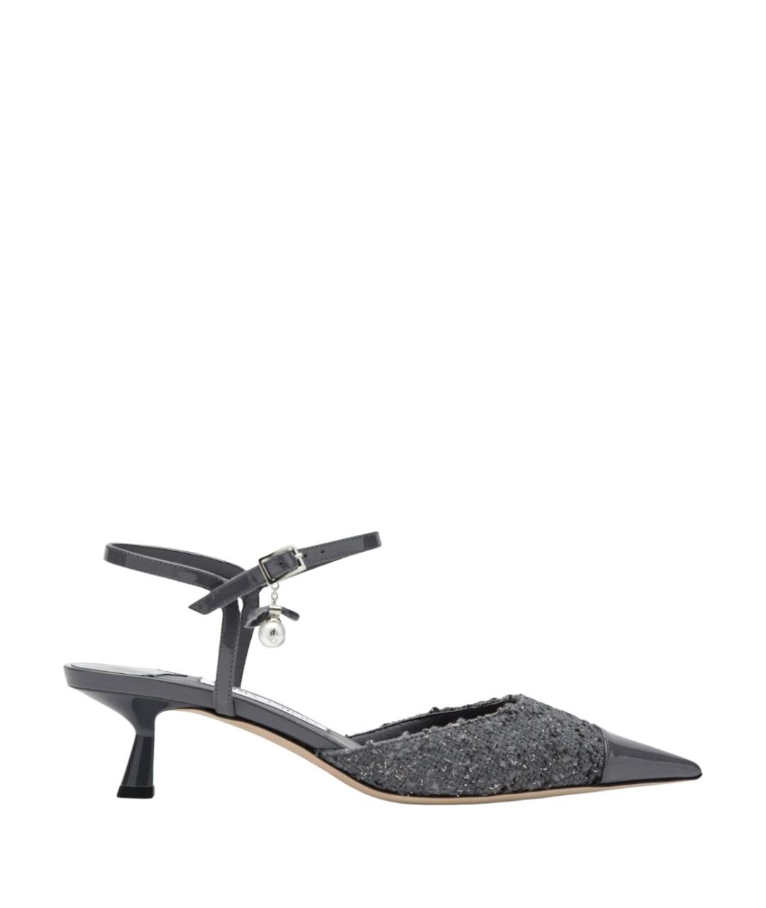 JIMMY CHOO Серые текстильные туфли, фото 1