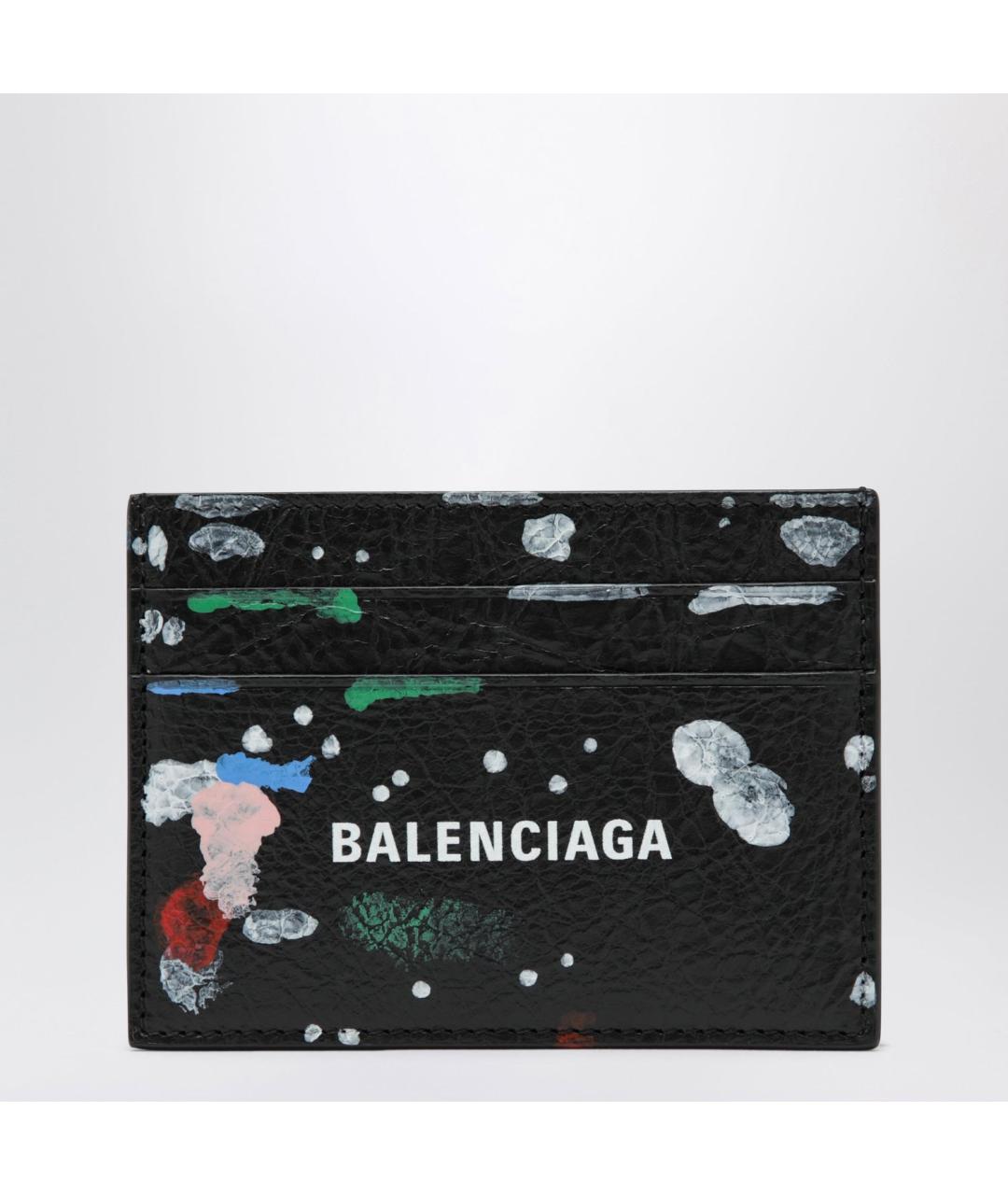 BALENCIAGA Черный кожаный кардхолдер, фото 3