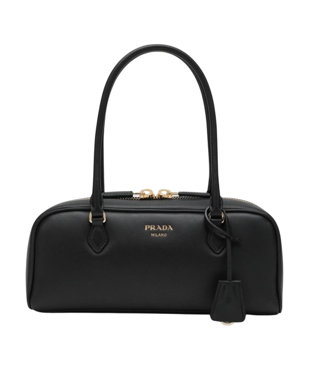 PRADA Черная кожаная сумка тоут, фото 1