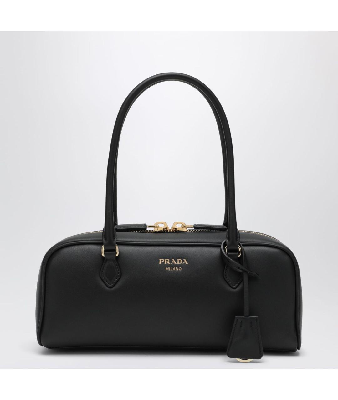PRADA Черная кожаная сумка тоут, фото 3