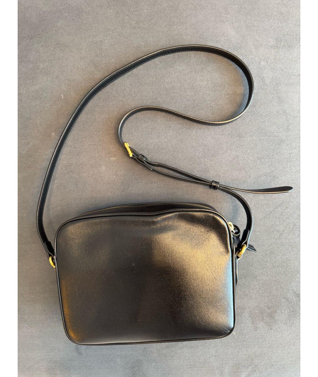 GUCCI Черная кожаная сумка через плечо, фото 3