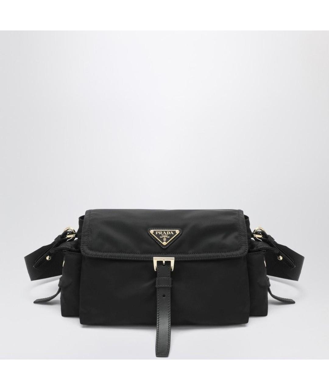 PRADA Черная тканевая сумка через плечо, фото 3