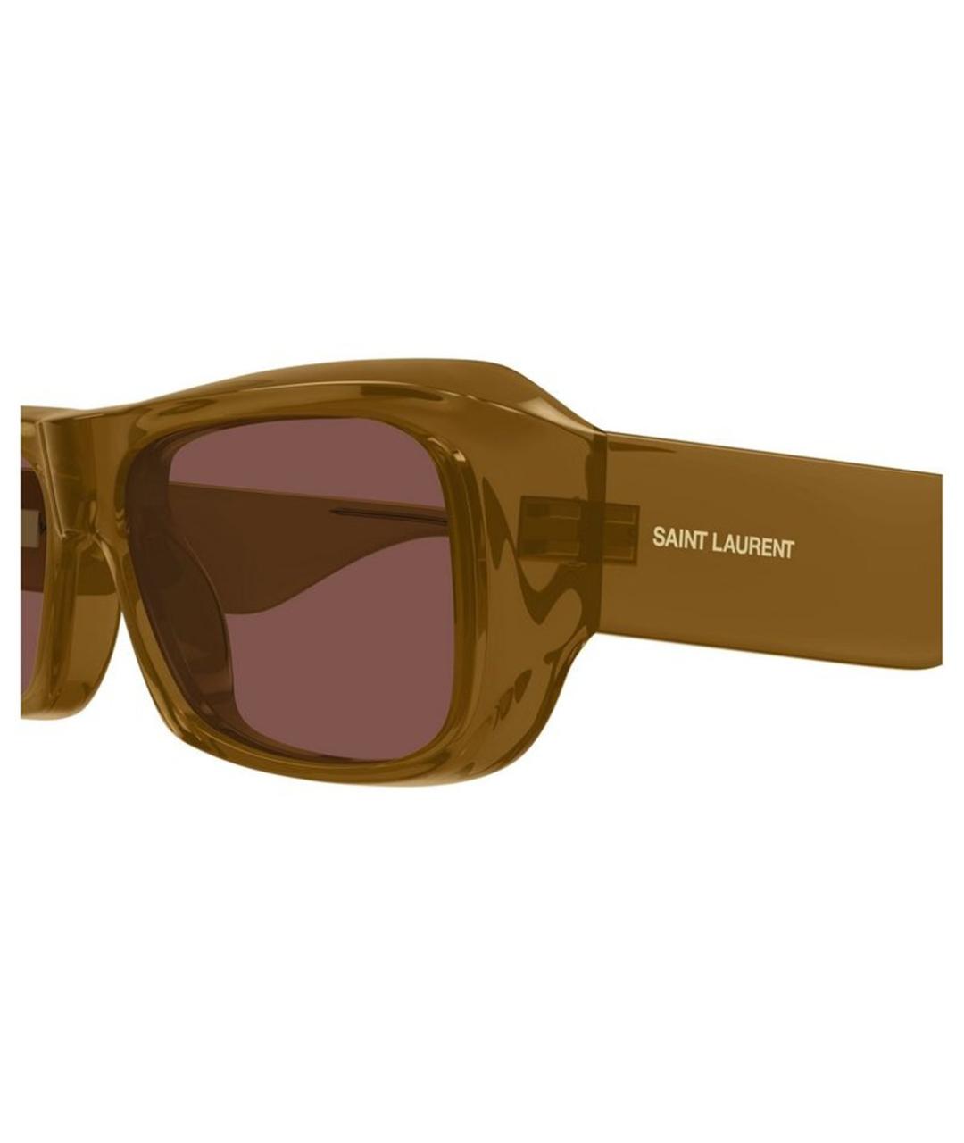 SAINT LAURENT Коричневые солнцезащитные очки, фото 5