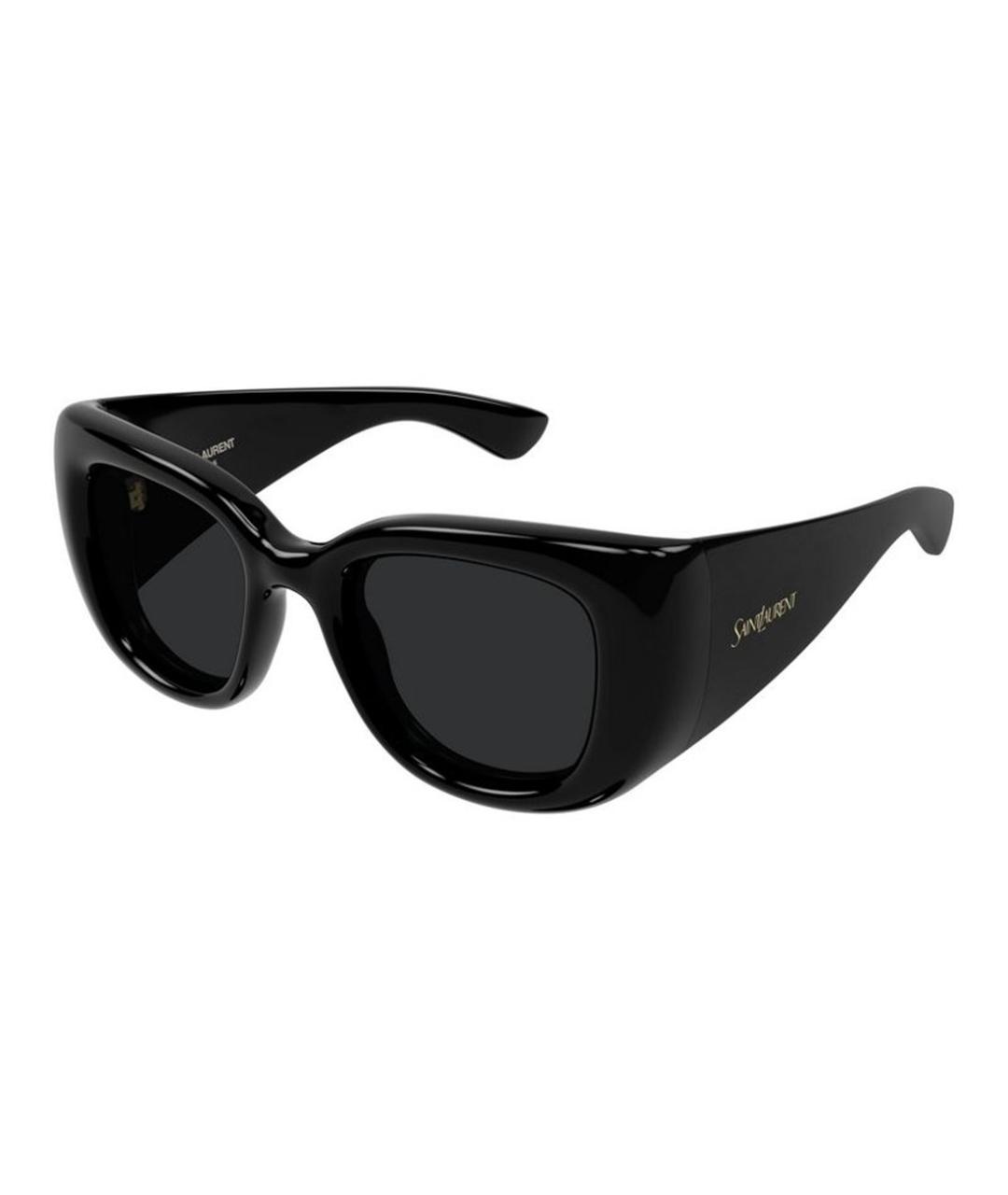 SAINT LAURENT Черные пластиковые солнцезащитные очки, фото 1