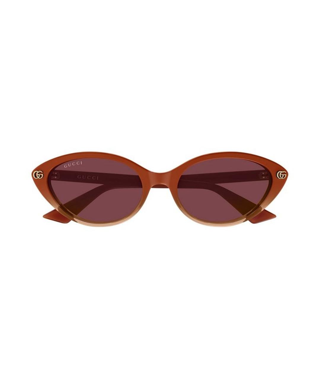 GUCCI Оранжевое пластиковые солнцезащитные очки, фото 2