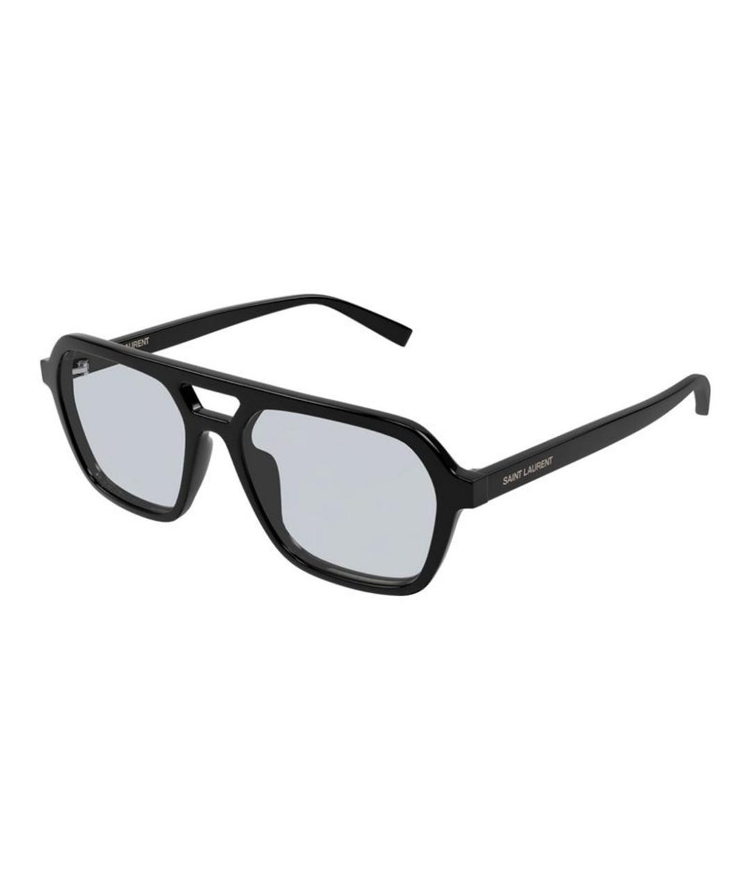 SAINT LAURENT Черные пластиковые солнцезащитные очки, фото 1