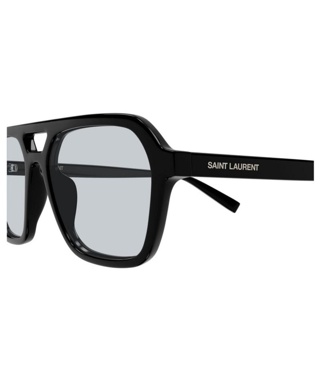 SAINT LAURENT Черные пластиковые солнцезащитные очки, фото 3