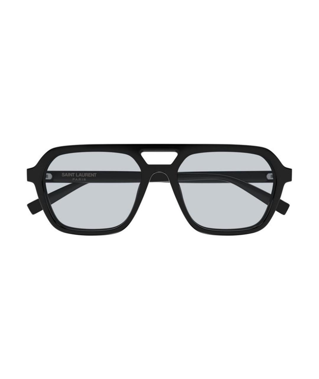 SAINT LAURENT Черные пластиковые солнцезащитные очки, фото 2