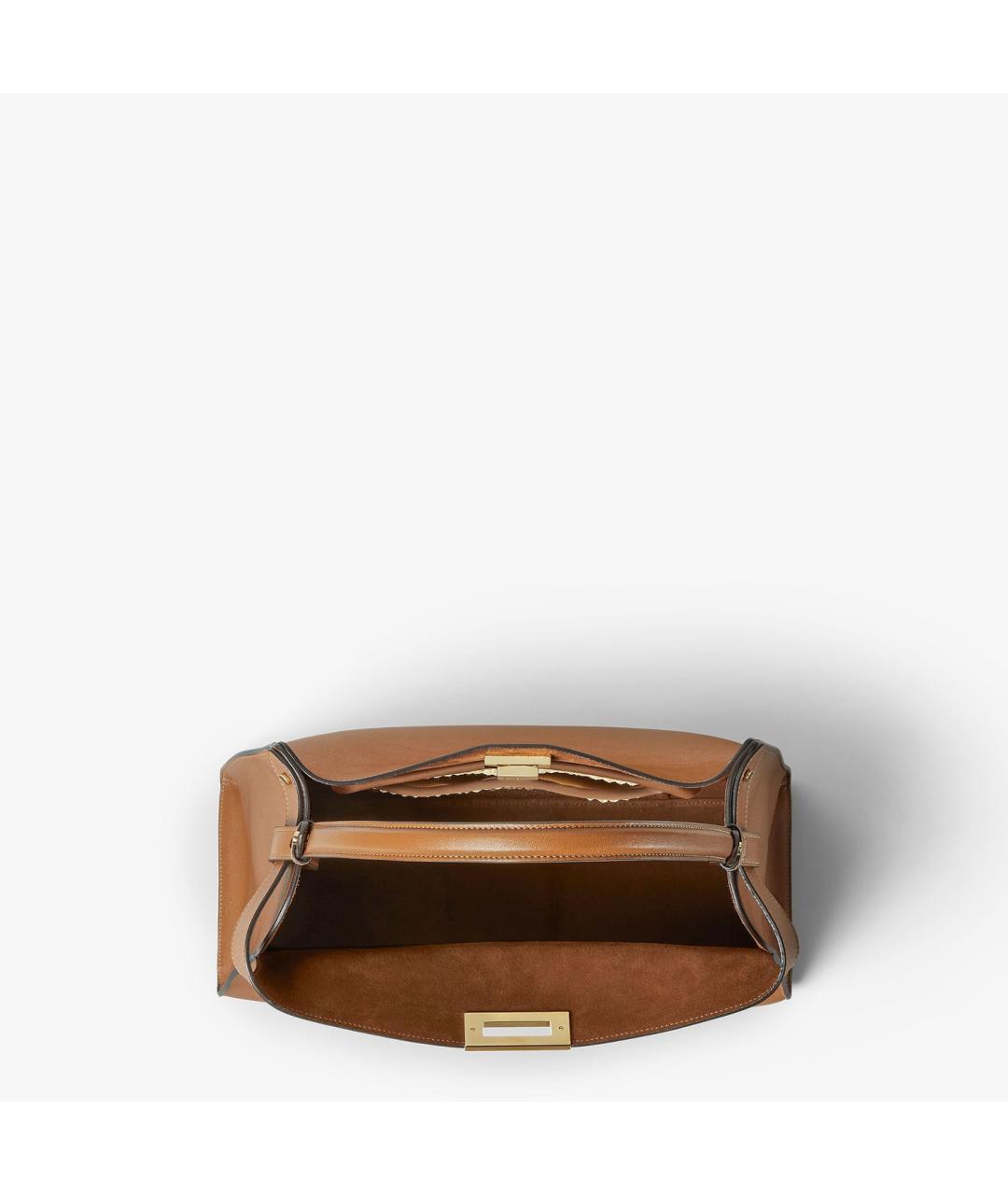FENDI Коричневая кожаная сумка тоут, фото 4