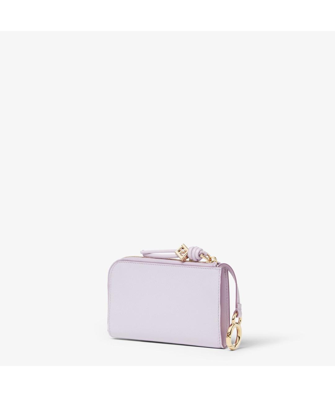 FENDI Фиолетовый кожаный кардхолдер, фото 3