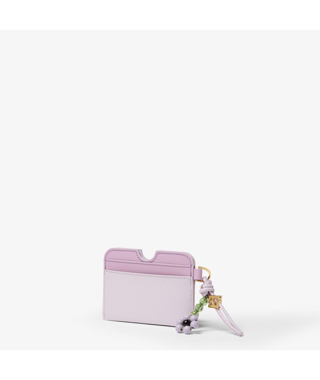 FENDI Фиолетовый кожаный кардхолдер, фото 3
