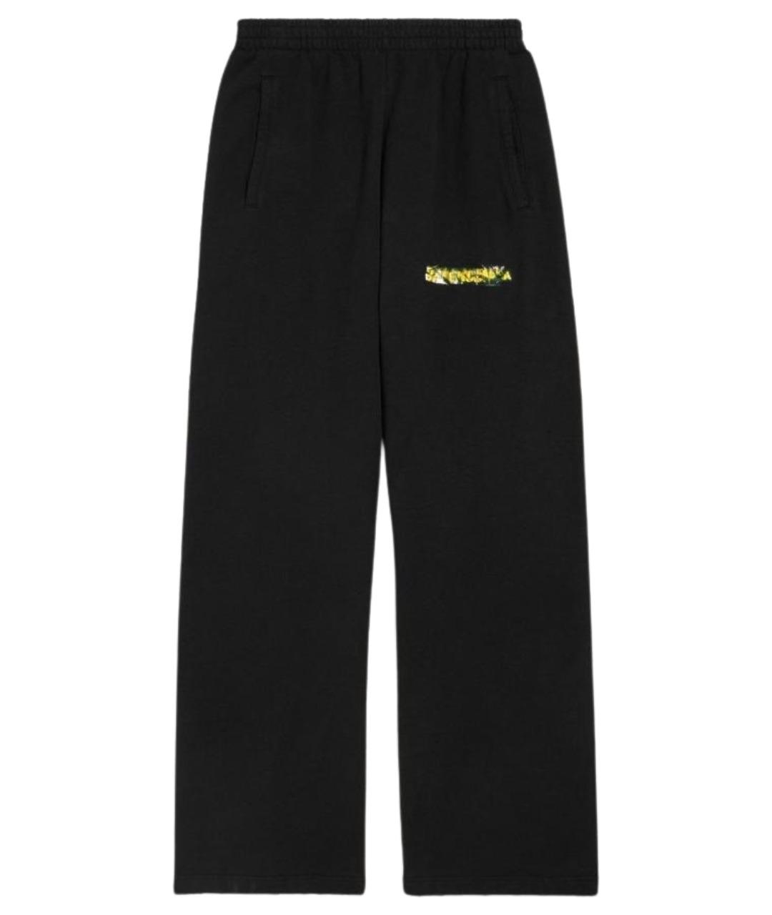 BALENCIAGA Черные хлопковые повседневные брюки, фото 1