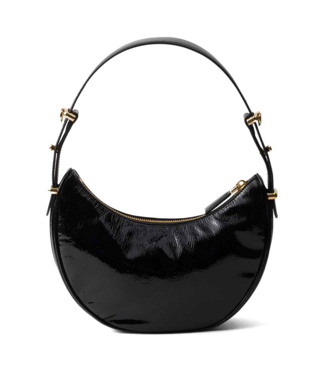 PRADA Черная сумка через плечо из лакированной кожи, фото 4