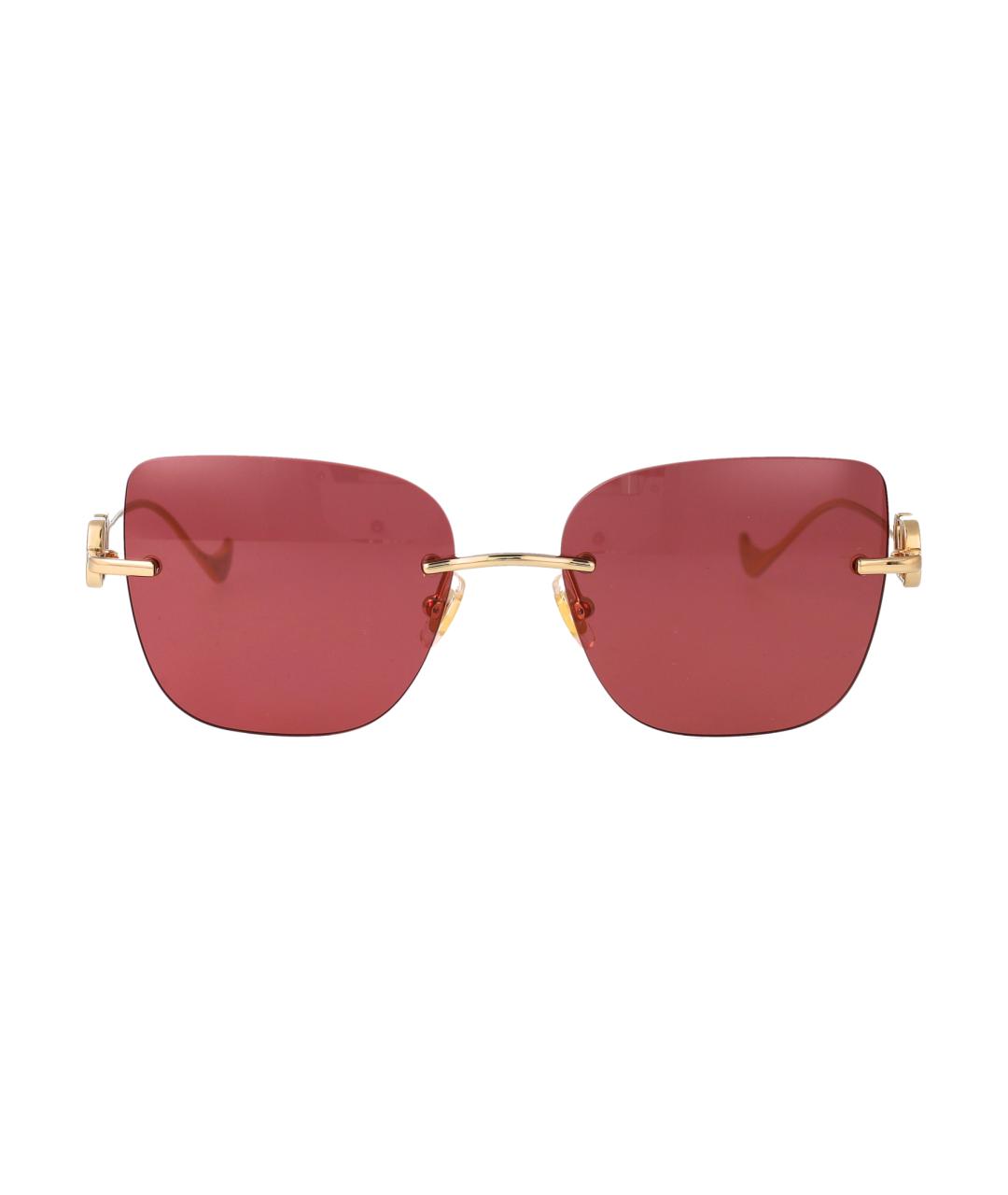 VALENTINO Красные металлические солнцезащитные очки, фото 2