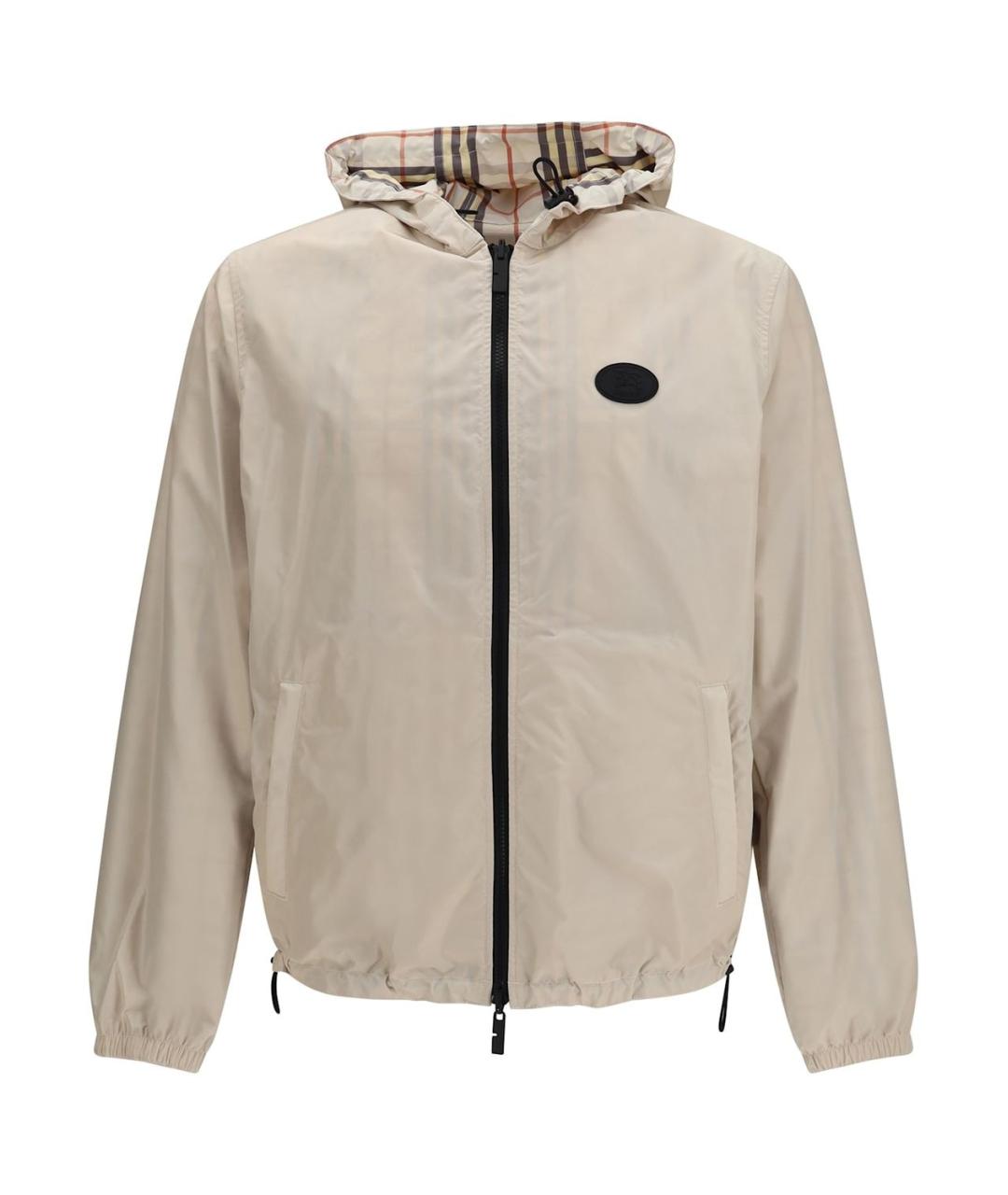 BURBERRY Бежевая полиэстеровая куртка, фото 1