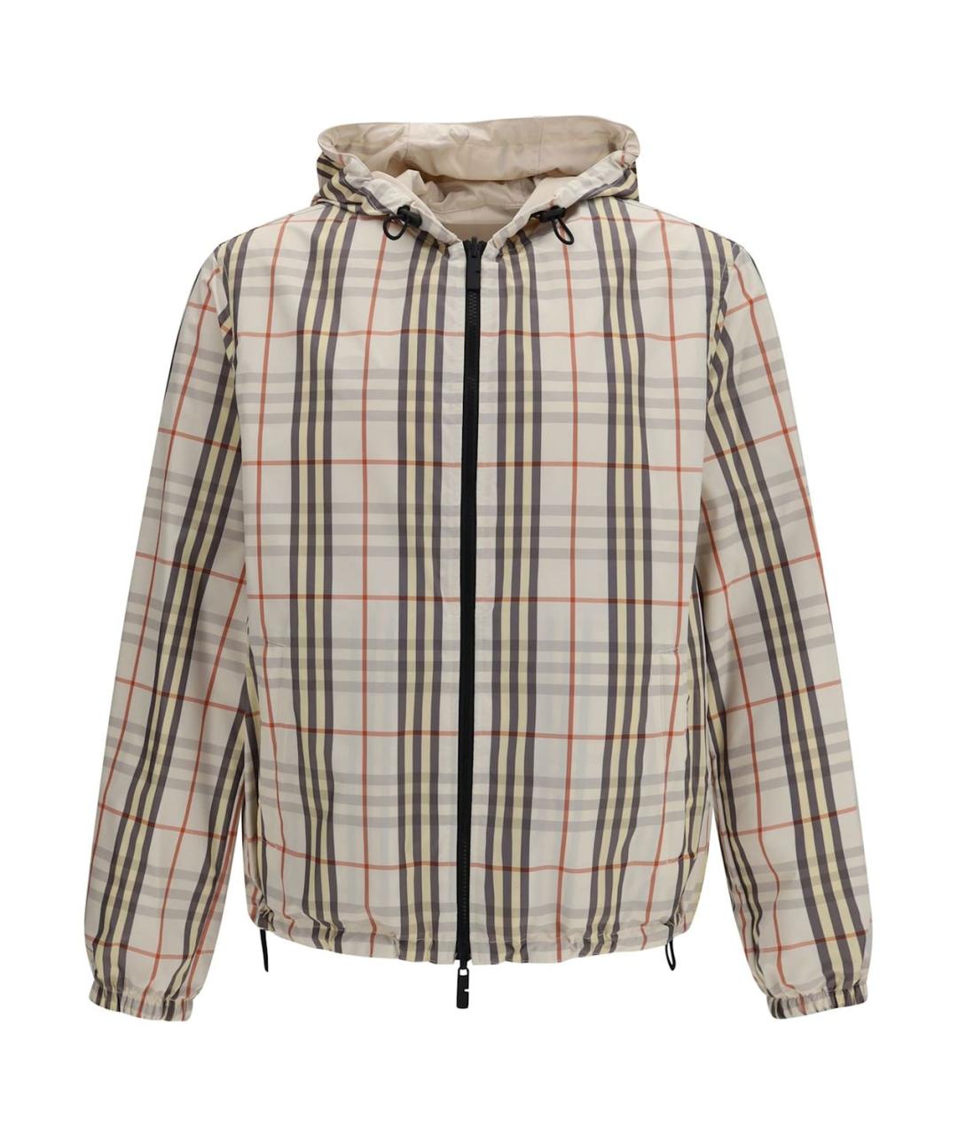 BURBERRY Бежевая полиэстеровая куртка, фото 2